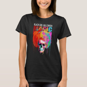 T-shirt Femme Black Girl Halloween Magic Melanin Sku Brown