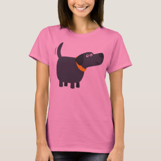 T-shirt femme Black Labrador Cartoon