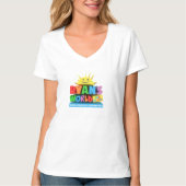 T-shirt Femme blanc V-Cou Tee (Devant)