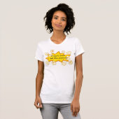 T-shirt femme blanche avec 🍿 pop-corn (Devant entier)
