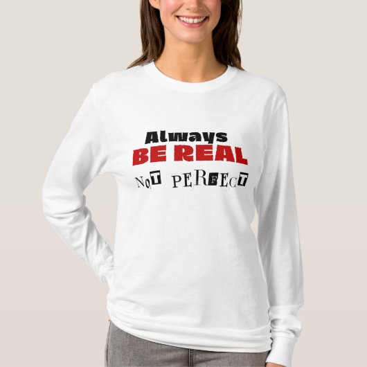 T-shirt femme blanche moderne ÊTRE VRAI (Devant)