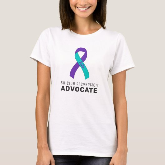 T-shirt femme blanche pour la prévention du suicid (Devant)
