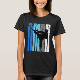 T-shirt Femme Blue Amor Jiu Jitsu Grades Fan Girl College