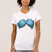 T-shirt Femme Bow Bleu (Devant)