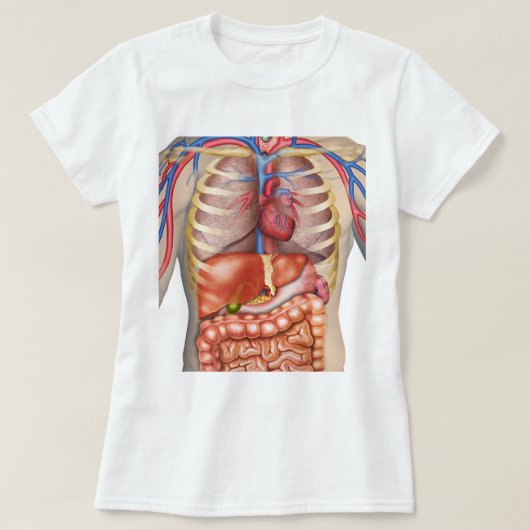 T-shirt Femme brouillée d'anatomie d'organes internes (Design devant)