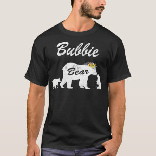 T-shirt Femme Bubbie Floral Ours, Maman De 2 Cubs, Bubbie