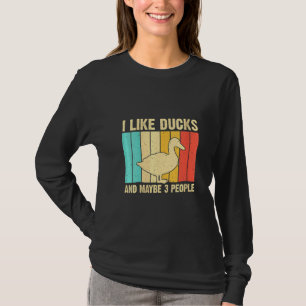 T-shirt Femme Canard Vintage Pour Canard Hommes Femmes Mal