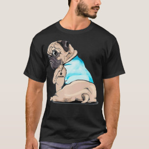 T-shirt Femme Carlin chien tatouage amour grand-mère