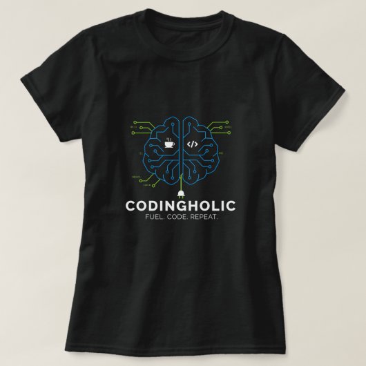 T-shirt Femme cerveau technologique codeuse programmeuse (Design devant)