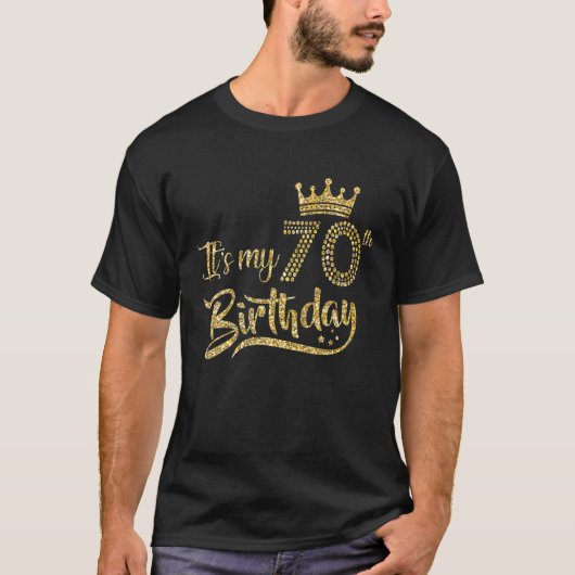 T-shirt Femme C'est mon 70e anniversaire Couronne 70 ans (Devant)