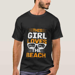 T-shirt Femme Cette Fille Aime La Plage I Palmier I Été V