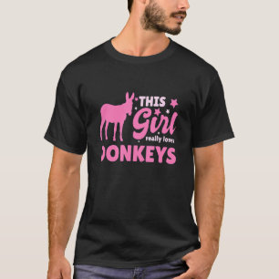 T-shirt Femme Cette Fille Aime Vraiment Les Ânes Âne