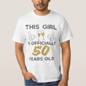 T-shirt Femme Cette fille officiellement 50 ans 50e annive (Devant)