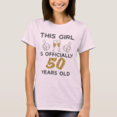 T-shirt Femme Cette Fille Officiellement 50 Ans 50ème Anni (Devant)