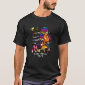 T-shirt Femme Cette Reine Est Née Le 1Er Mars Joyeux Birt (Devant)