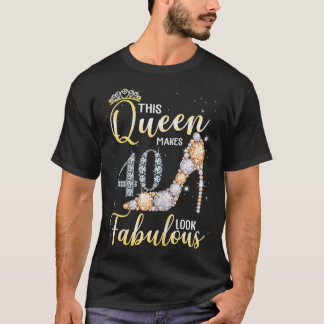 T-shirt Femme Cette Reine Fait 40e Fabuleux 40 ans