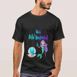 T-shirt Femme Cette Sirène Est 4 Mignonne Anniversaire Fil
