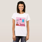 T-shirt femme chambre rose (Devant entier)