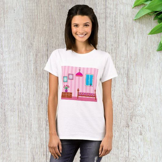 T-shirt femme chambre rose