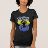 T-shirt femme champignon classique noir (Devant)