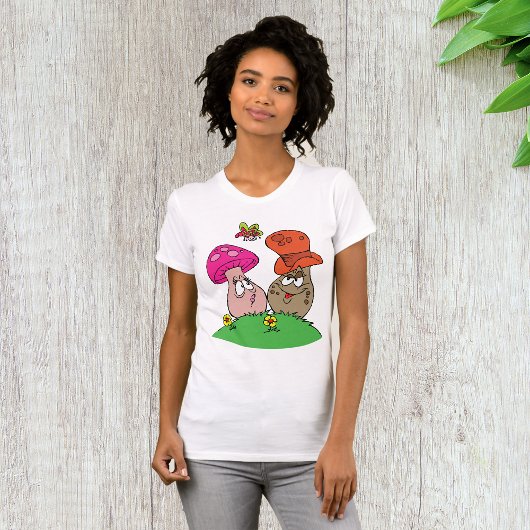 T-shirt femme champignon de dessin