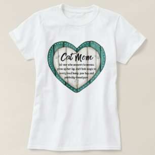 T-shirt Femme Chat Coeur Rustique