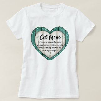 T-shirt Femme Chat Coeur Rustique