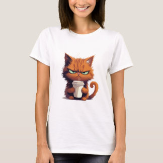 T-Shirt Femme Chat Grumpy Drôle