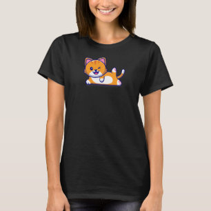 T-shirt Femme Chat Vert Yoga 1