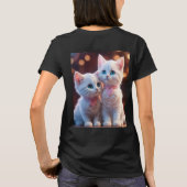 T-shirt femme chaton noir (Dos)