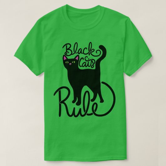 T-shirt Femme Chats noirs RULE fun Chat noir Maman mignonn (Design devant)
