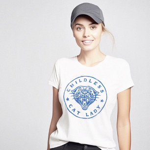 T-shirt Femme chatte sans enfant brave Fière indépendante