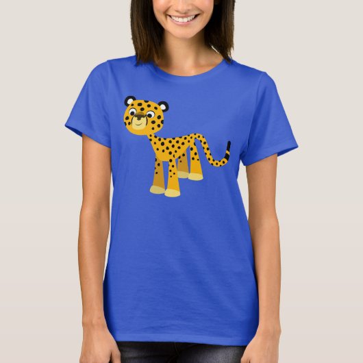 T-shirt Femme Cheetah Cartoon Joli (Devant)