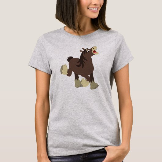 T-shirt femme Cheval de Shire Exuberant (Devant)