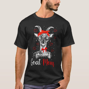 T-shirt Femme Chèvre Maman Tee Mama Mère Animal Animaux An