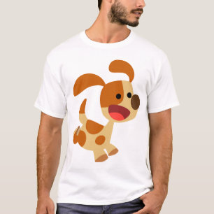 T-shirt femme chien de dessin animé mignon et folâ