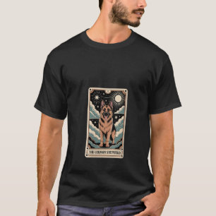 T-shirt Femme Chien Éffrayant Berger Allemand Carte Tarot