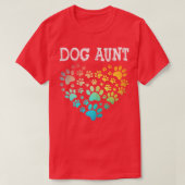T-shirt Femme Chien Tante Fier Chien Tante Tee avec Chien  (Design devant)