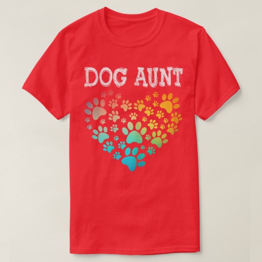 T-shirt Femme Chien Tante Fier Chien Tante Tee avec Chien  (Design devant)