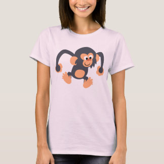 T-shirt Femme Chimpanzée au chimpanzé, caricature