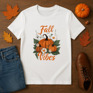 T-shirt femme Citrouille de la série Fall Vibes