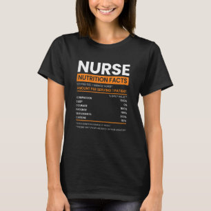 T-shirt Femme Cool Infirmière Nutrition Facts idée cadeau,