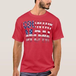 T-shirt Femme Country Music Maman Vintage American Flag 33
