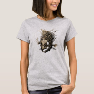 T-Shirt femme crâne de poisson préhistorique grung