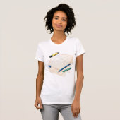 T-shirt femme crayon et papier (Devant entier)