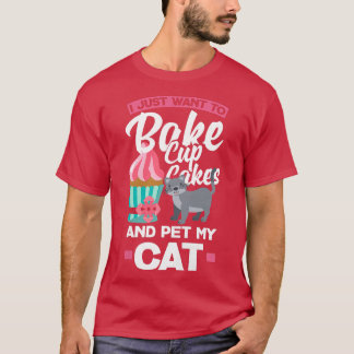 T-shirt Femme Cupcake Baking Chat Propriétaire