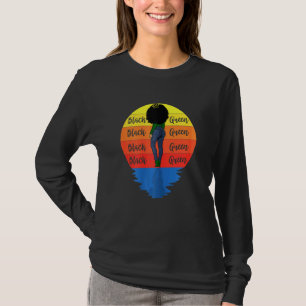 T-shirt Femme Curly Black Queen Afro-Américain Africain
