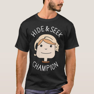 T-shirt Femme Cute Chat Drôle Cacher Et Chercher Champion