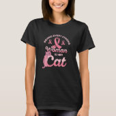 T-shirt Femme Cute Chat Face Tee - Derrière Chaque Femme F (Devant)