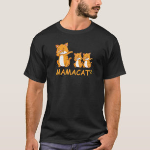 T-shirt Femme Dabbing Mamacat Chat Maman de Jumeaux